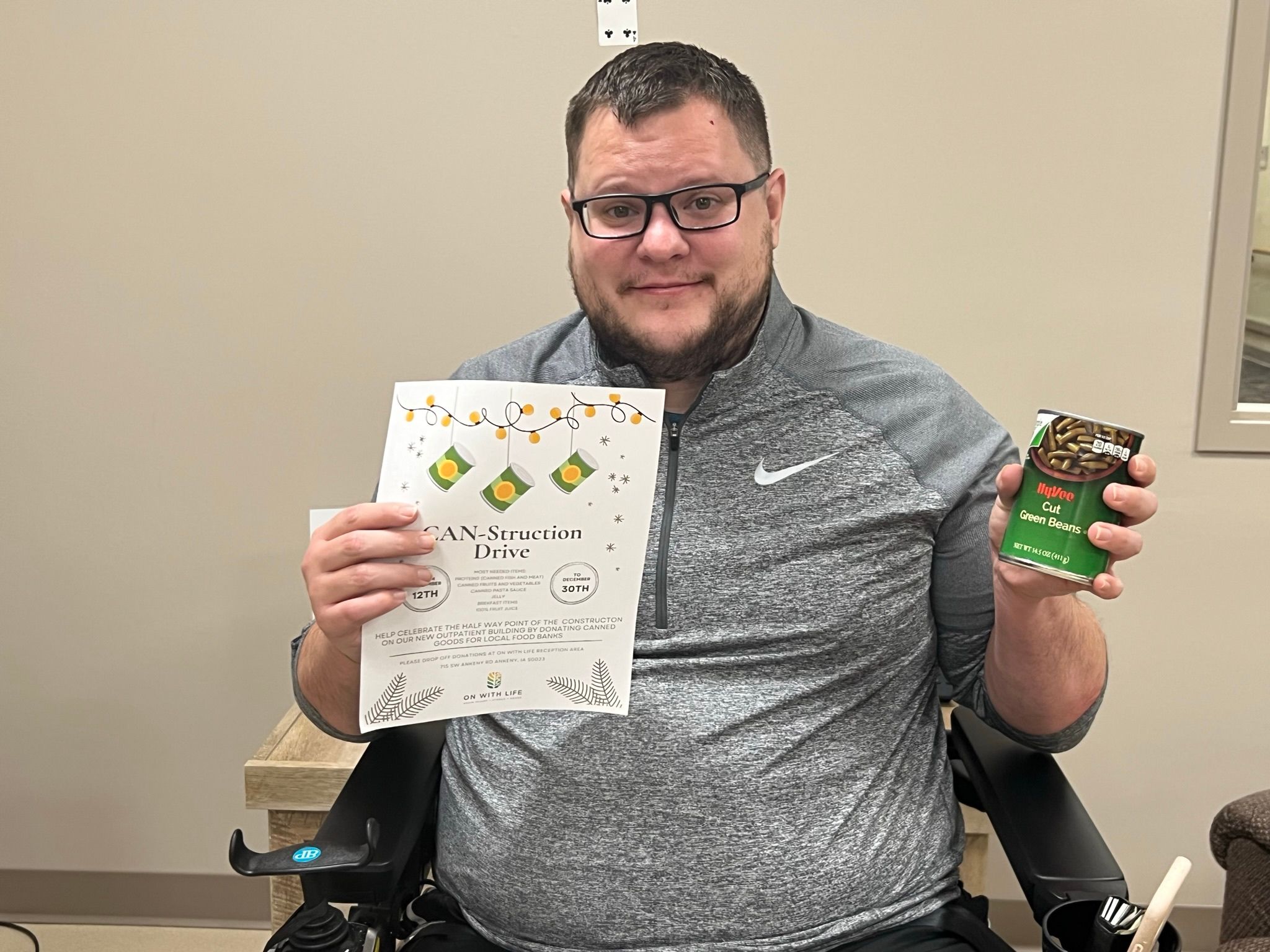 Ben Weigel with cans 